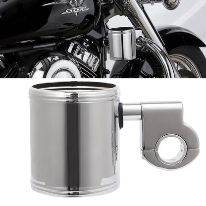 Motorcycle Universal 7/8" 1'' 1.25'' Cup Holder Chrome Handlebar Drink Bottle Holder For Harley Honda Yamaha Kawasaki Suzuki