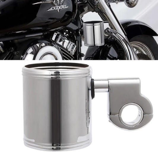 Motorcycle Universal 7/8" 1'' 1.25'' Cup Holder Chrome Handlebar Drink Bottle Holder For Harley Honda Yamaha Kawasaki Suzuki