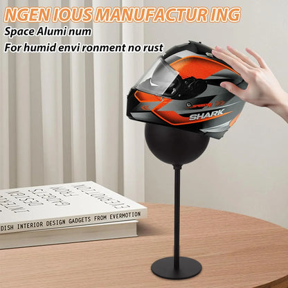 Helmet Stands, Rotatable, for Motorcycle Helmets, Hats, Hats and Rugby Helmets, Black, 3 Pieces Standing Helmet Stand