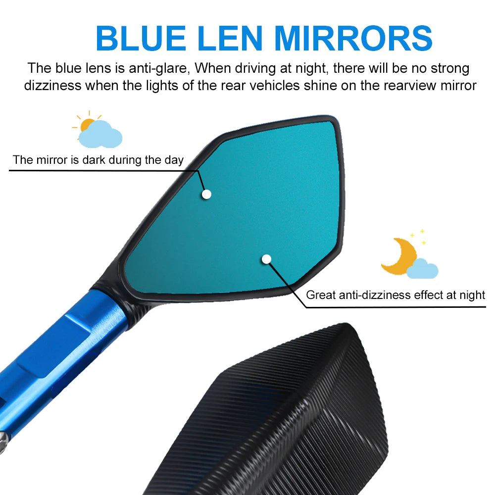 Motorcycle Accessories Aluminum Rear View Rearview Mirrors Side Mirror For YAMAHA MT07 MT09 For Honda CB650F For Kawasaki Z900