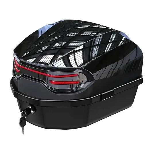1pc 35L Motorcycle Top Box, Motorcycle Trunk ABS Material Wear-Resistant with Lock, Motorcycle Accessories,Motorcycle Helmet