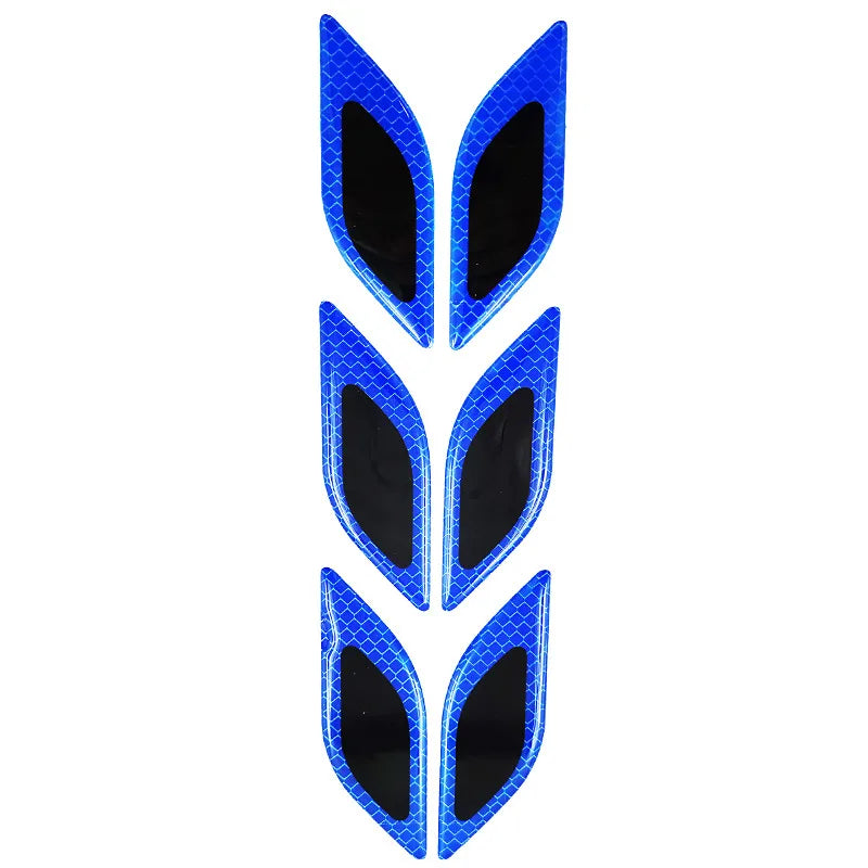 6pcs/Set Car Reflective Stickers Anti-Scratch Safety Warning Sticker for Moto Truck Auto Motor Exterior Decorative Accessories