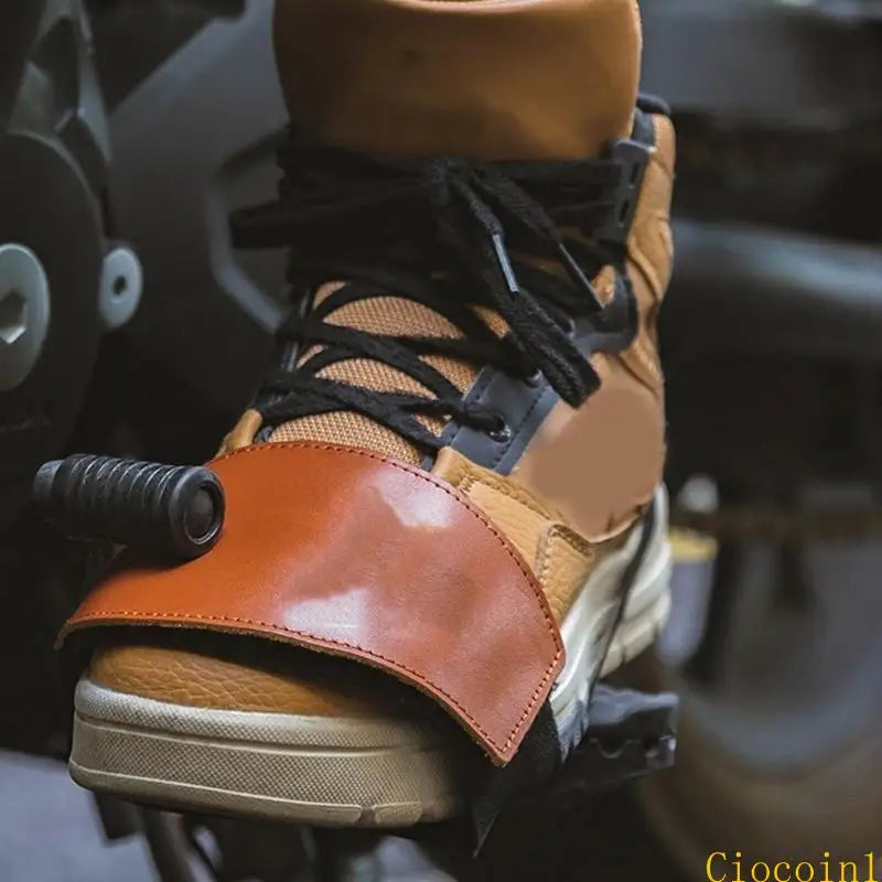 Stylish Motorcycle Gear Protector Motorcycle Shoe Cover Non slip Gear Pad Wear resistant Cover Stay Stylish & Protected