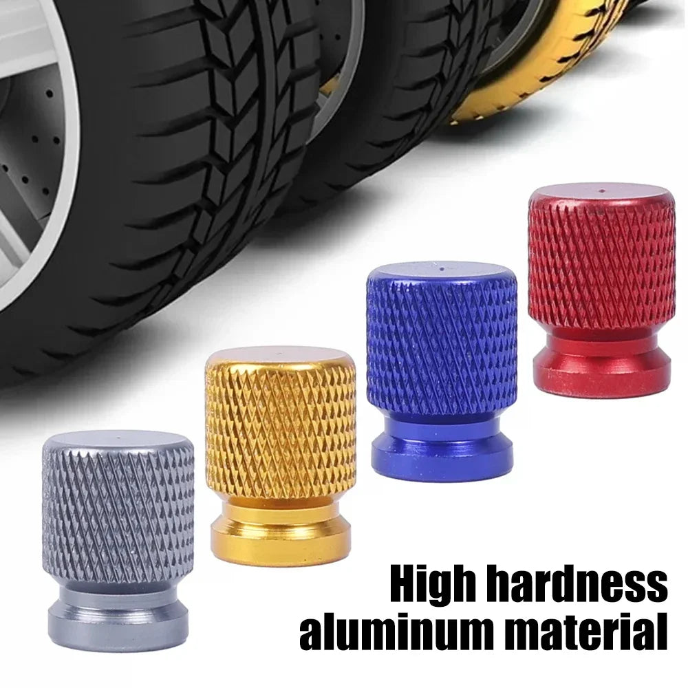Car Wheel Tire Valve Caps Tyre Stem Covers Airdust Waterproof Aluminum Alloy American Style Valves 12mm Universal Motorcycle