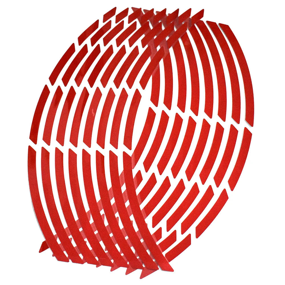 Car Motorcycle Tire Rim Stickers 17"-19" Reflective Wheel Tyre Sticker Decors Motorbike Auto Decals