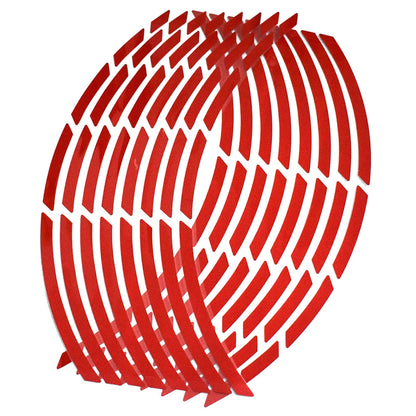 Car Motorcycle Tire Rim Stickers 17"-19" Reflective Wheel Tyre Sticker Decors Motorbike Auto Decals