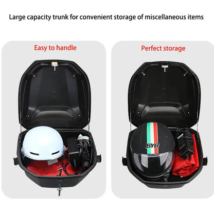 Motorcycle Tail Box Scooter Boots Trunk Cool ABS+PP Solid Case For Full Helmet Storage Organizer Box Tail Box Back