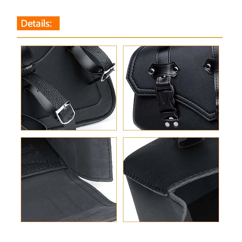 Motorcycle Side Bags Saddlebags Leather Saddle Bag Side Luggage Storage Tool For Honda/Suzuki/Yamaha Pouch Bag Universal