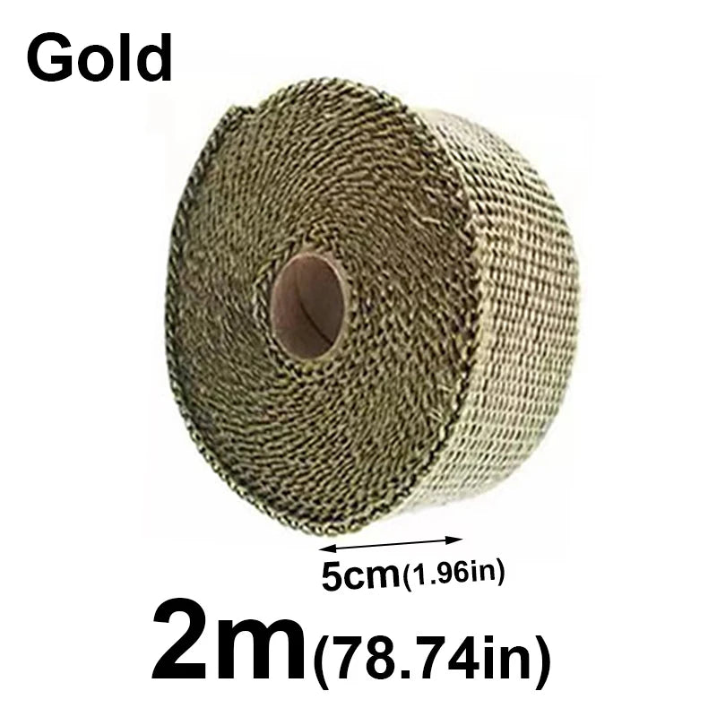 1/2M Motorcycle Exhaust Thermal Tape Header Wrap Manifold Insulation Cotton High Temperature Protection Parts