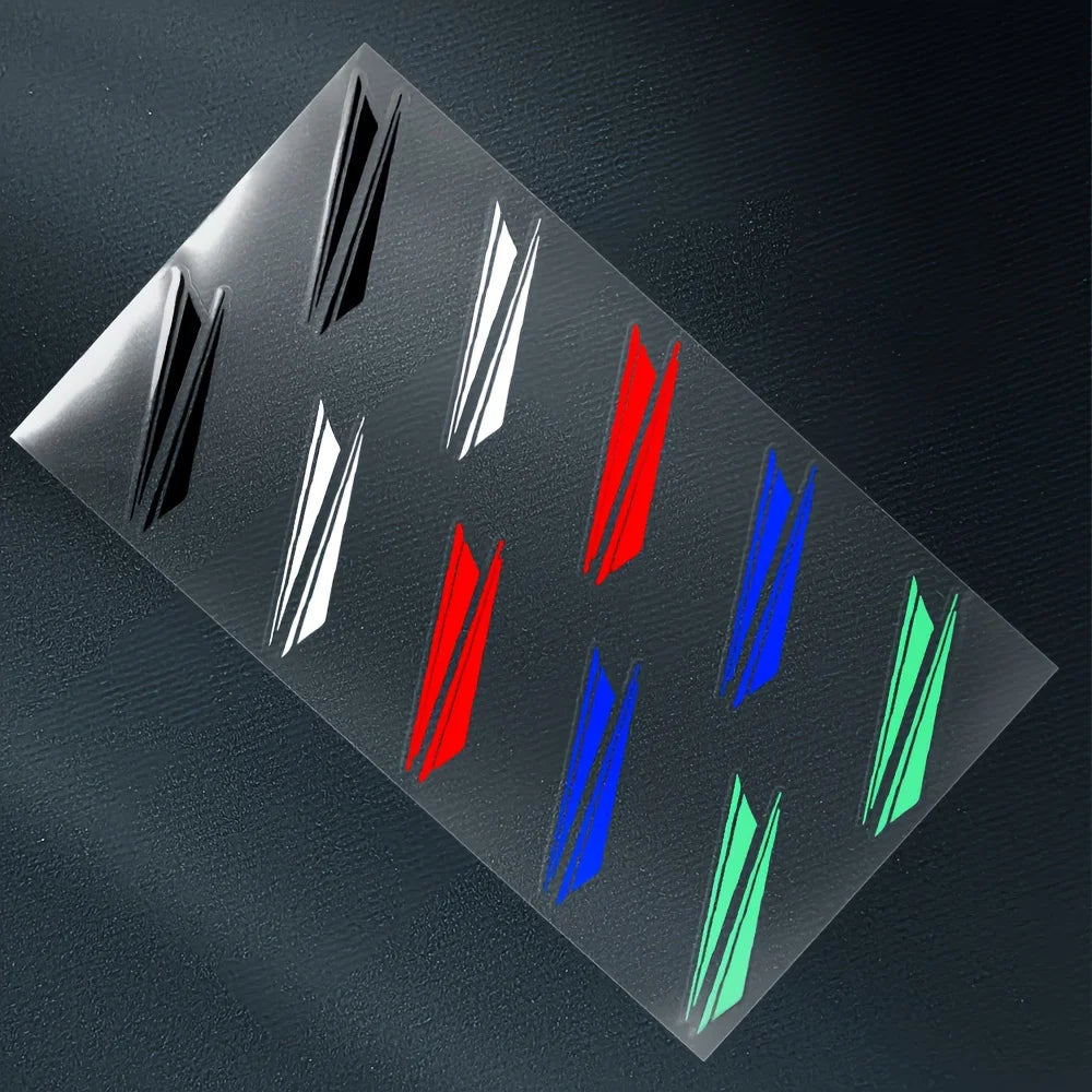 2PCS/SET Motorcycle Stickers with Reflective Geometric Motif, Easy to Apply, Boosting Safety & Personality