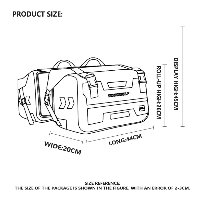 Motorcycle Outdoor Long-Distance Riding Large Capacity Side Bag Side Storage Waterproof Saddle Bag Back Seat Storage Bag SideBag