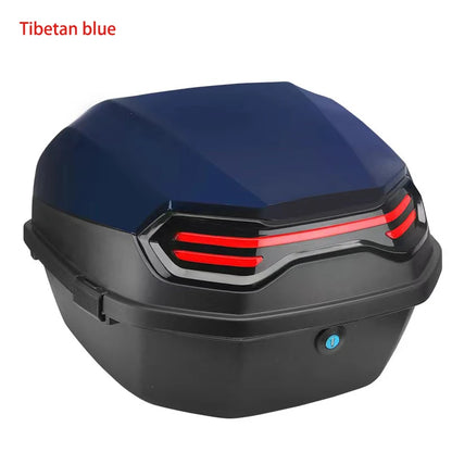 Motorcycle Tail Box Scooter Boots Trunk Cool ABS+PP Solid Case For Full Helmet Storage Organizer Box Tail Box Back