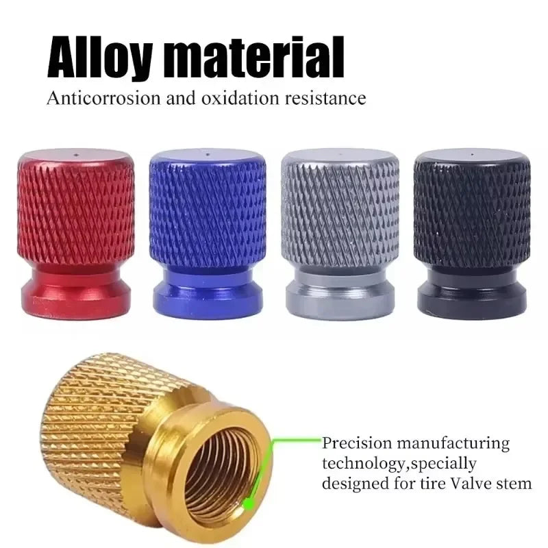 Car Wheel Tire Valve Caps Tyre Stem Covers Airdust Waterproof Aluminum Alloy American Style Valves 12mm Universal Motorcycle
