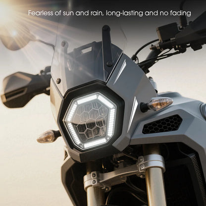 2PCS/SET Motorcycle Stickers with Reflective Geometric Motif, Easy to Apply, Boosting Safety & Personality