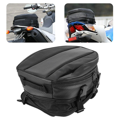 Motorcycle Rear Seat Bag Waterproof Back Saddle Helmet Tail Luggage Bags Box Rear Seat Bag Tail Luggage Box Motorcycle Tail Bag
