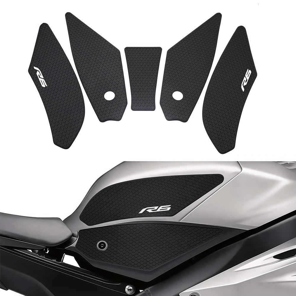 Motorcycle Tank Grip Side Decals Anti Slip Tank Pad Stickers For Yamaha GYTR YZF R6 2017 GYTR YZF R6 RACE 2022 2023 tank grips