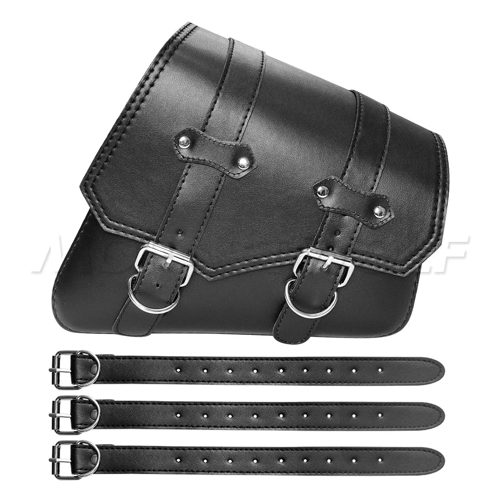 Motorcycle Bag For Harley Sportster Honda Suzuki Yamaha Kawasaki Leather Motorcycle Saddle Bag Waterproof Side Bags Tool Pouch