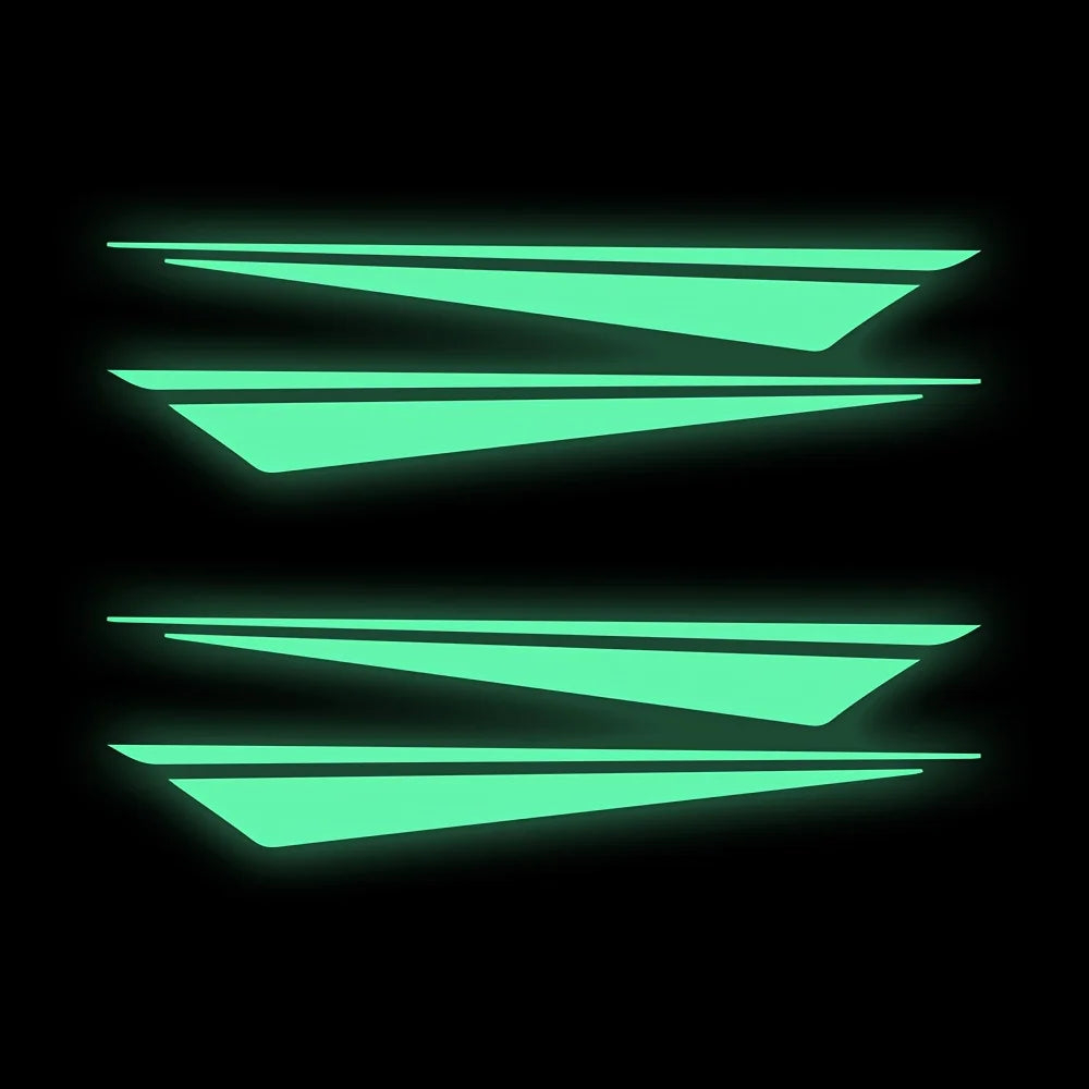 2PCS/SET Motorcycle Stickers with Reflective Geometric Motif, Easy to Apply, Boosting Safety & Personality