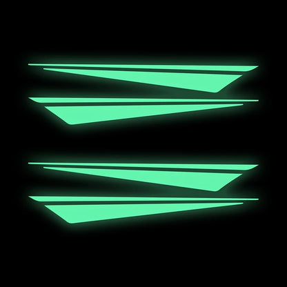 2PCS/SET Motorcycle Stickers with Reflective Geometric Motif, Easy to Apply, Boosting Safety & Personality