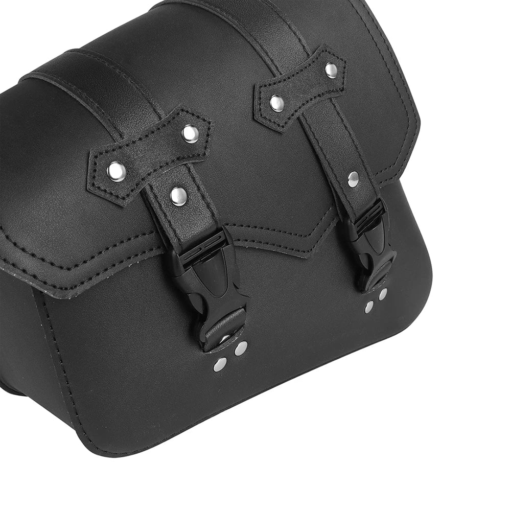 Black Motorcycle Saddlebags Side Tool Bag Luggage Saddle Bags Pouch PU Leather Universal For Honda Suzuki Kawasaki Yamaha