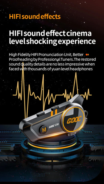 Bluetooth Motorcycle Helmet Headset Headphone Wireless Motor Bike Handsfree Stereo Earphone Speaker Noise Reduction With Mic