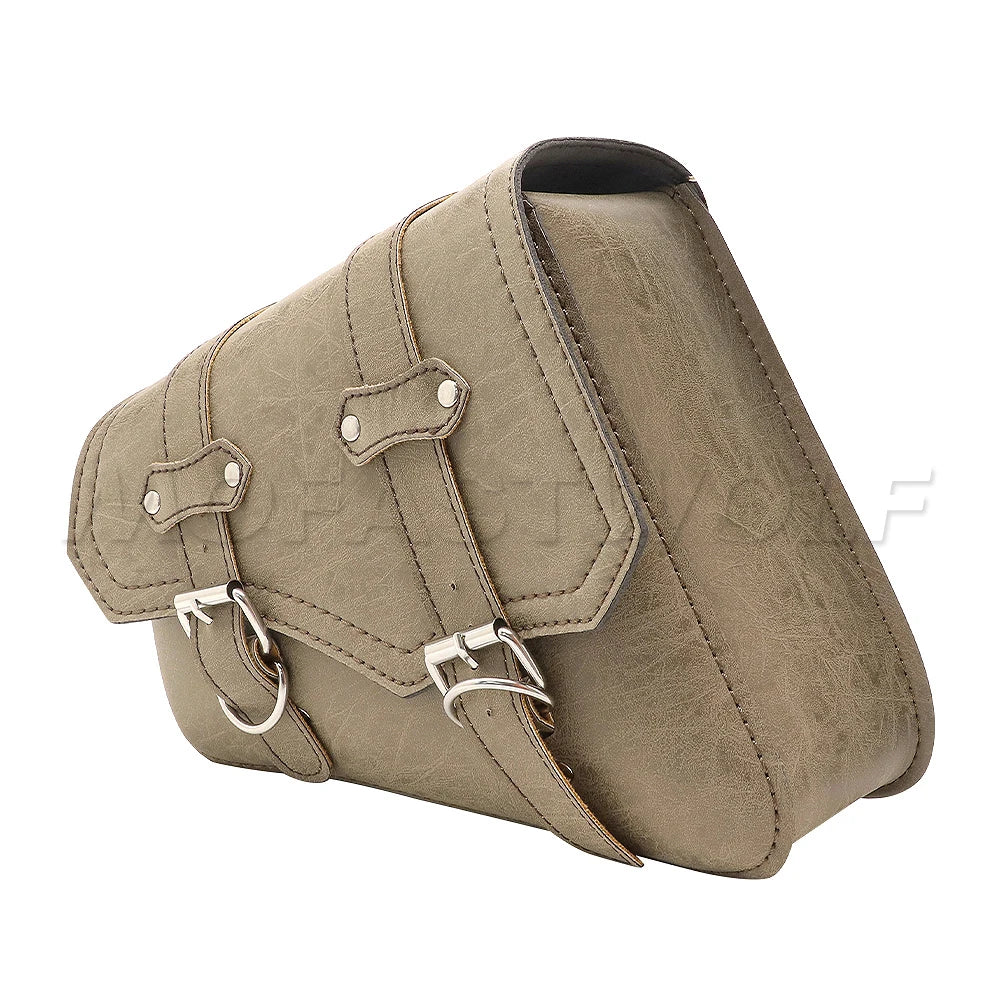 Motorcycle Bag For Harley Sportster Honda Suzuki Yamaha Kawasaki Leather Motorcycle Saddle Bag Waterproof Side Bags Tool Pouch