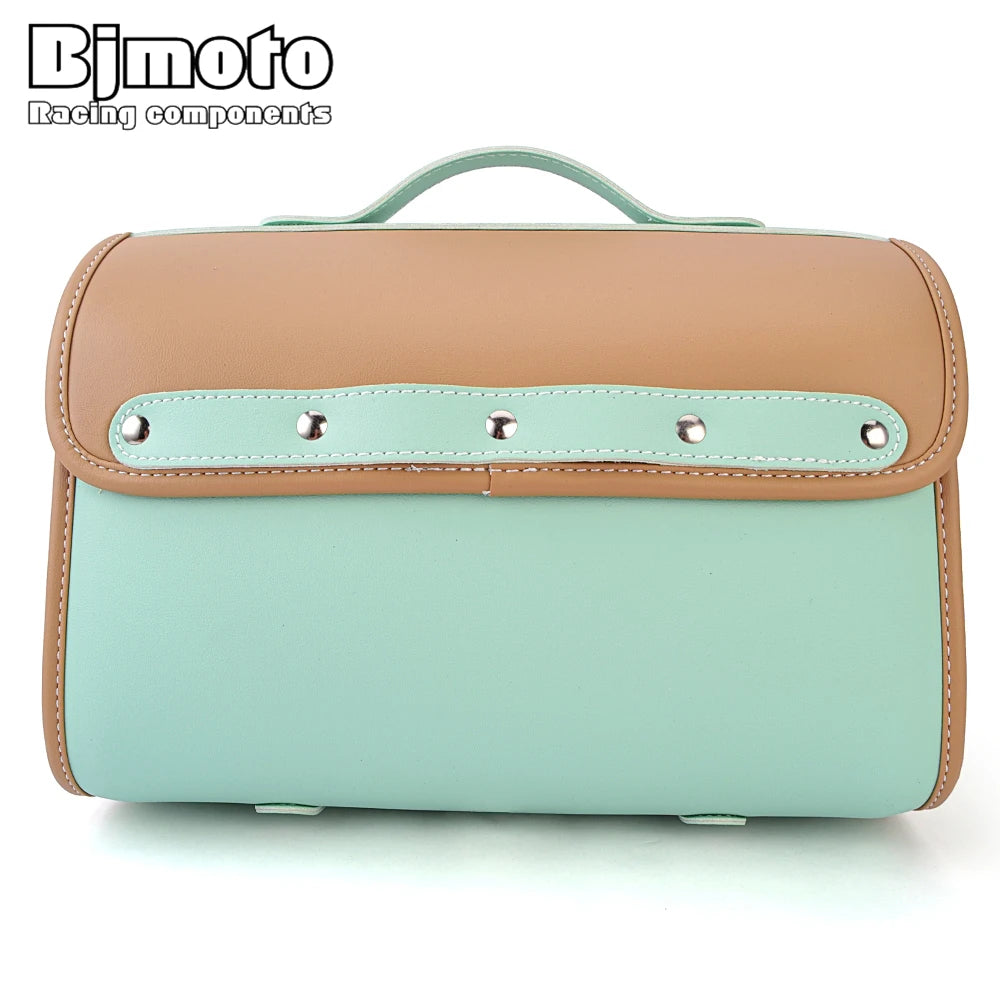 Universal Motorcycle Saddlebag Side Bag  PU Waterproof Travel Bag for Honda Yamaha Suzuki Kawasaki