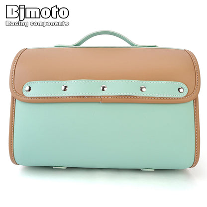 Universal Motorcycle Saddlebag Side Bag  PU Waterproof Travel Bag for Honda Yamaha Suzuki Kawasaki