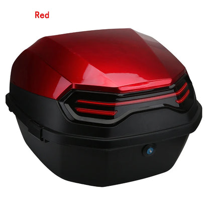 Motorcycle Tail Box Scooter Boots Trunk Cool ABS+PP Solid Case For Full Helmet Storage Organizer luggage Box Tail Box Back
