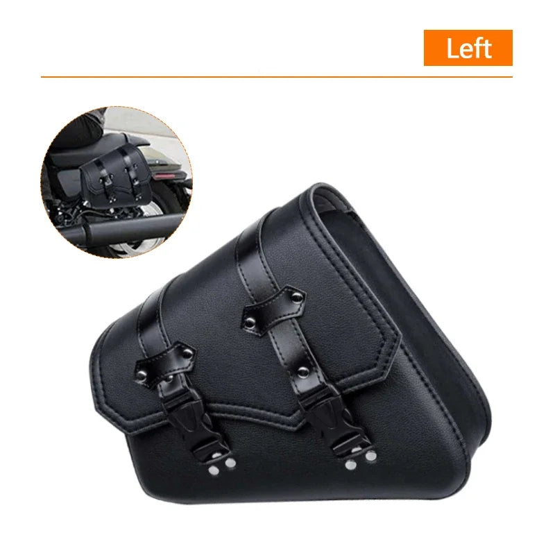 Motorcycle Side Bags Saddlebags Leather Saddle Bag Side Luggage Storage Tool For Honda/Suzuki/Yamaha Pouch Bag Universal