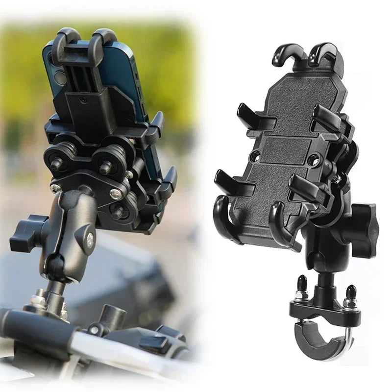 Motorcycle Phone Mount One Bike Phone Holder 4.7"-7.1" Cell Phones Handlebar Cell Phone Holder for Bike Motorcycle Scooter ATV