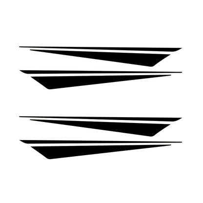 2PCS/SET Motorcycle Stickers with Reflective Geometric Motif, Easy to Apply, Boosting Safety & Personality