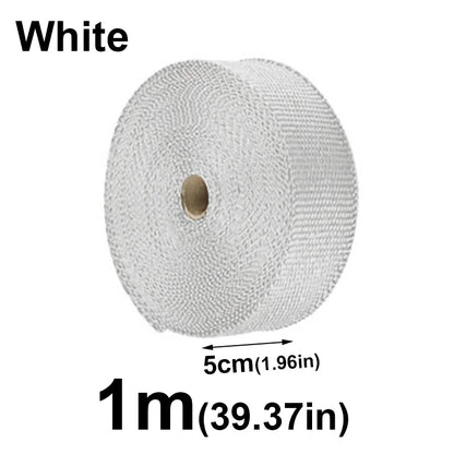 1/2M Motorcycle Exhaust Thermal Tape Header Wrap Manifold Insulation Cotton High Temperature Protection Parts