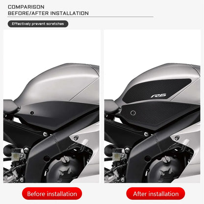 Motorcycle Tank Grip Side Decals Anti Slip Tank Pad Stickers For Yamaha GYTR YZF R6 2017 GYTR YZF R6 RACE 2022 2023 tank grips