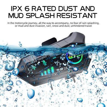 Kebidumei YP10 2X Wireless Bluetooth5.3 Motorcycle Helmet Intercom Headset Waterproof 300 m Intercomunicador Speaker Earphone
