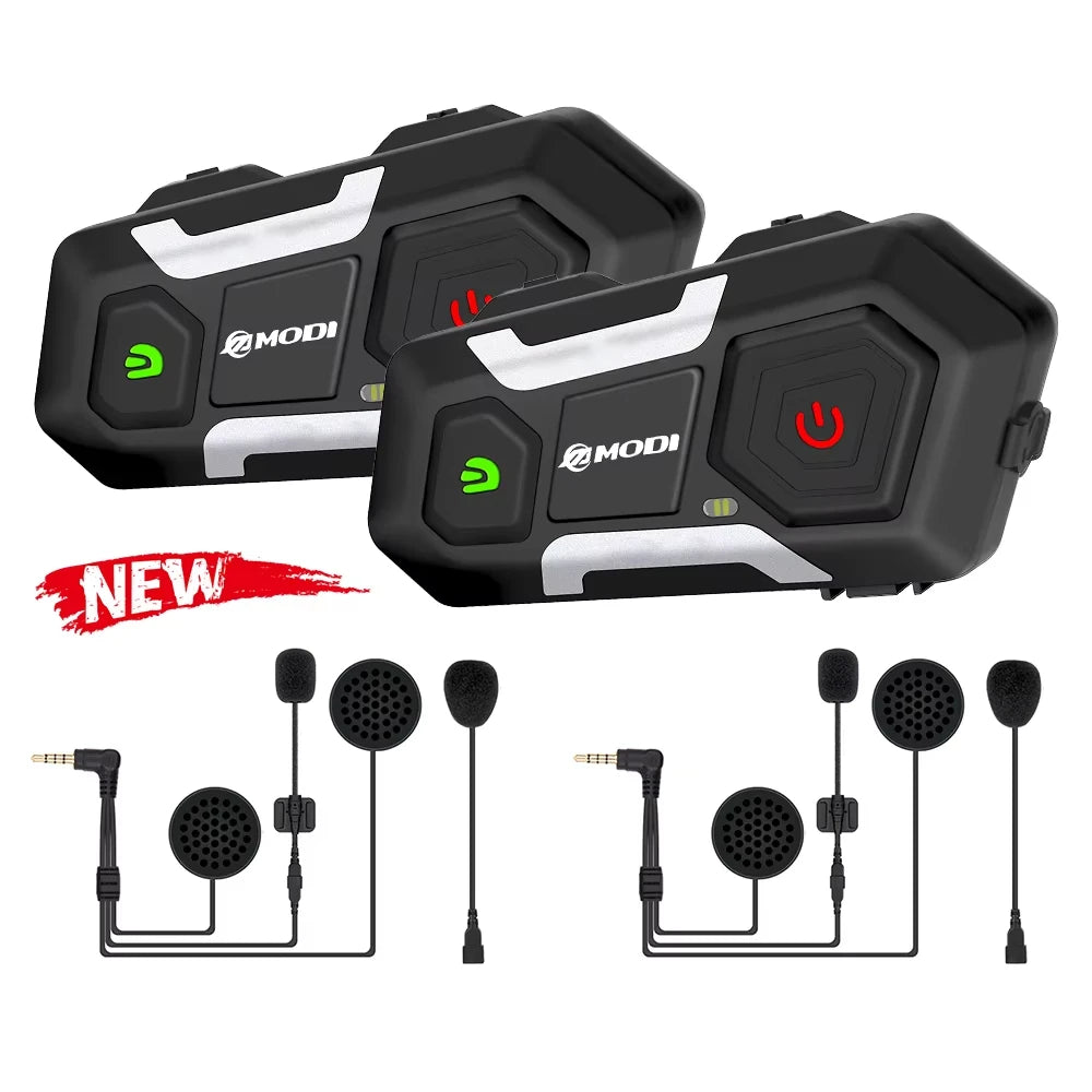 Waterproof Motorcycle Intercom Helmet Headset Helmet Speaker Interphone Moto Headset Wireless Intercomunicador 1200M