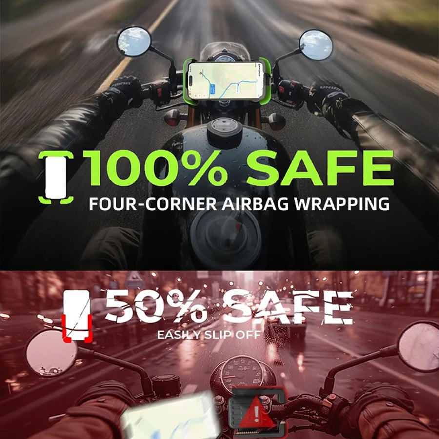 Bike Phone Holder, [2024 Upgrade] Motorcycle Phone Mount, Bicycle Phone Holder, Handlebar Phone Mount, iPhone Bike Mount, Bike A