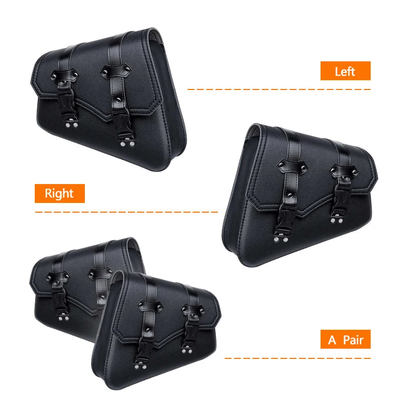 Motorcycle Side Bags Saddlebags Leather Saddle Bag Side Luggage Storage Tool For Honda/Suzuki/Yamaha Pouch Bag Universal