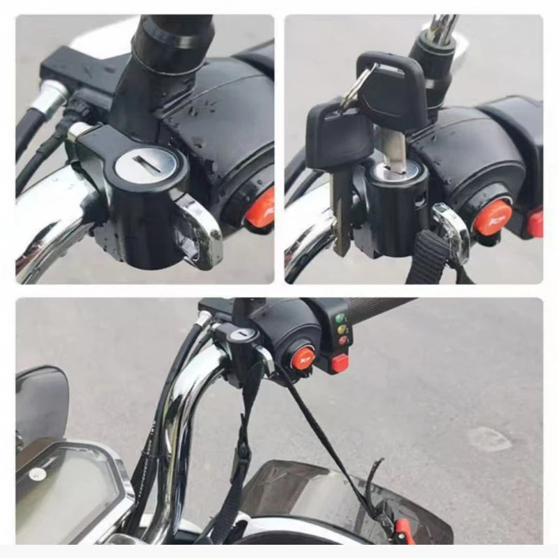 Helmet Lock for Motorcycle Scooter Atv Bicycle  Universal Security Anti-theft Handlebar Lock 20mm-26mm with Keys Handle Locks