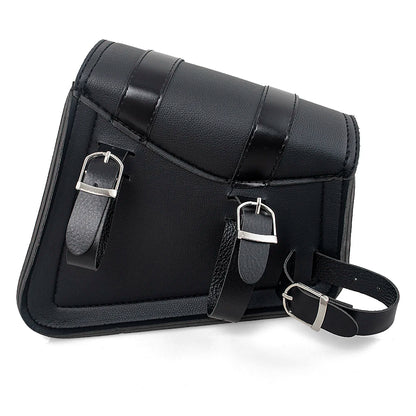 Motorcycle Side Saddle Bags PU Leather Swing Arm Tool Bag Bottle Holder Cafe Racer Storage Luggage Bag Waterproof For Cruiser