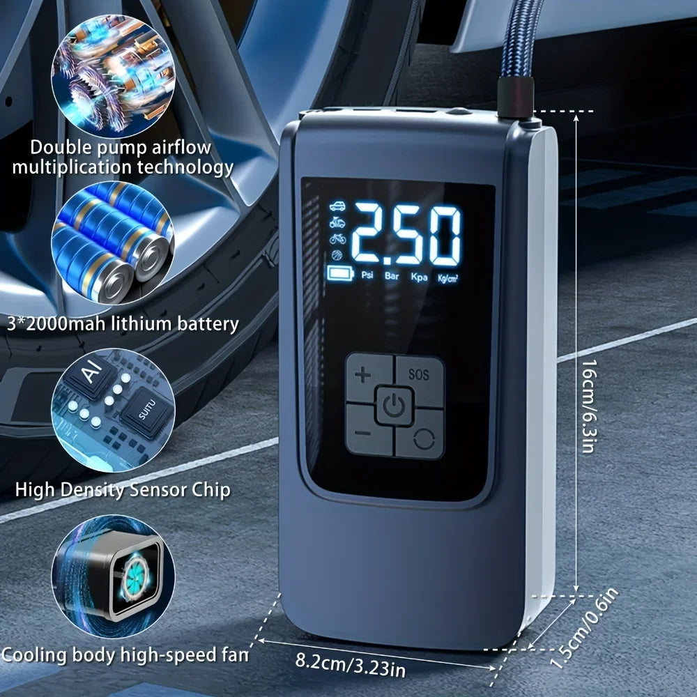 Air Compressor Air Pump For Car Portable Tyre Inflator Electric Motorcycle Pump Air Compressor For Car Motorcycles Bicycles