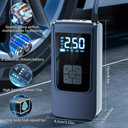 Air Compressor Air Pump For Car Portable Tyre Inflator Electric Motorcycle Pump Air Compressor For Car Motorcycles Bicycles