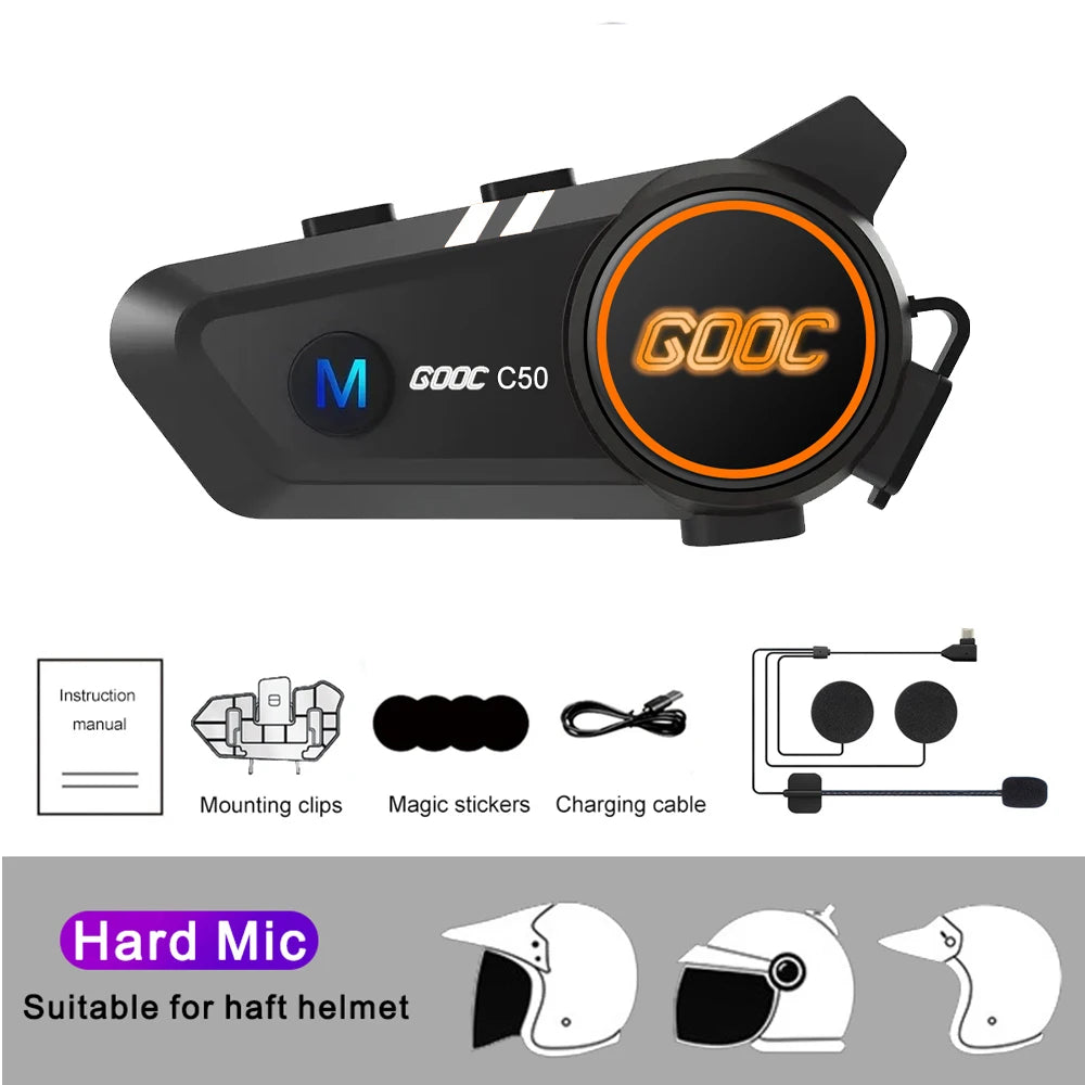 Bluetooth Motorcycle Helmet Headset Headphone Wireless Motor Bike Handsfree Stereo Earphone Speaker Noise Reduction With Mic