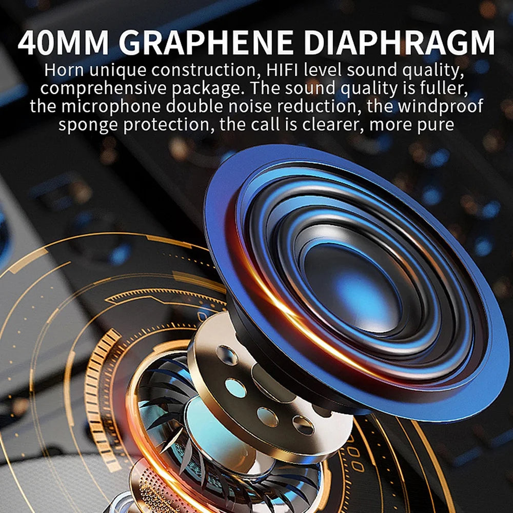 Helmet Bluetooth 5.3 Headset 2000Mah Ultra-Long Life Waterproof Noise Reduction High Definition MP3 Music Player Speaker