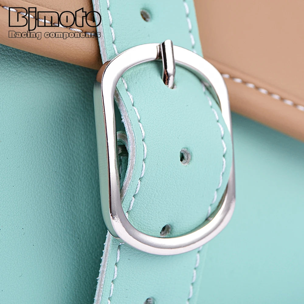 Universal Motorcycle Saddlebag Side Bag  PU Waterproof Travel Bag for Honda Yamaha Suzuki Kawasaki