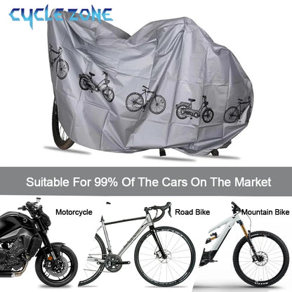 Bicycle Cover Motorcycle Rain Cover Waterproof Dustproof Anti-UV Outdoor Protection MTB Bike Cover All Seasons Bike Accessories
