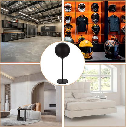 Helmet Stands, Rotatable, for Motorcycle Helmets, Hats, Hats and Rugby Helmets, Black, 3 Pieces Standing Helmet Stand