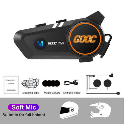 Bluetooth Motorcycle Helmet Headset Headphone Wireless Motor Bike Handsfree Stereo Earphone Speaker Noise Reduction With Mic