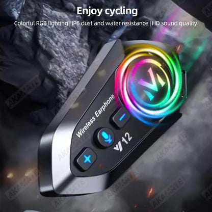 Motorcycle Helmet Bluetooth Headset Super Long Standby Wireless Hands-free Music Player Speaker Waterproof  Motorbike Earphone